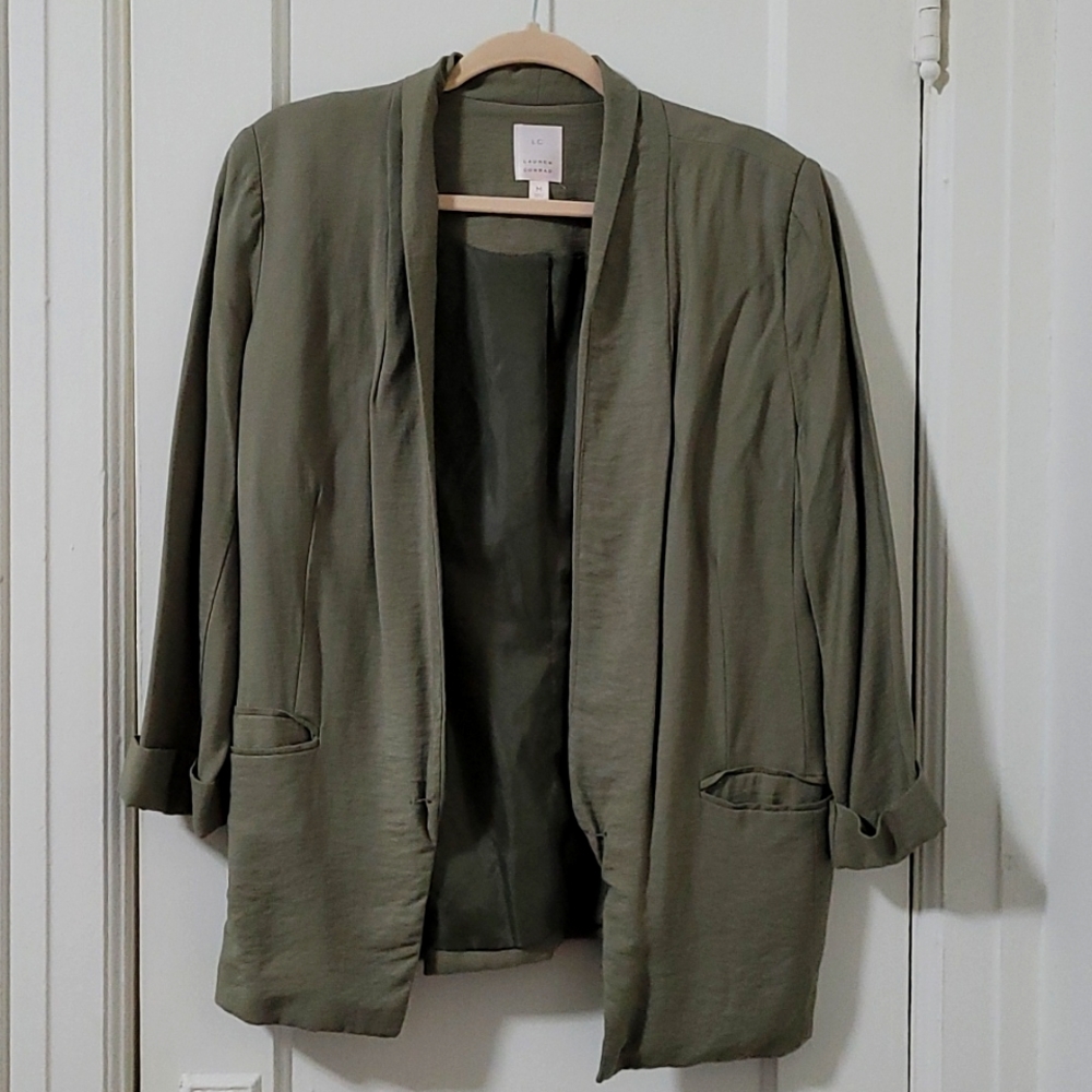 Lauren Conrad Relaxed Fit Blazer - Muted Hunter Green